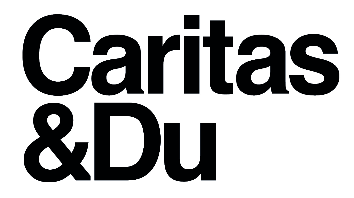 Logo der Caritas Österreich mit der Wortmarke "Caritas & Du" in schwarzen Buchstaben.